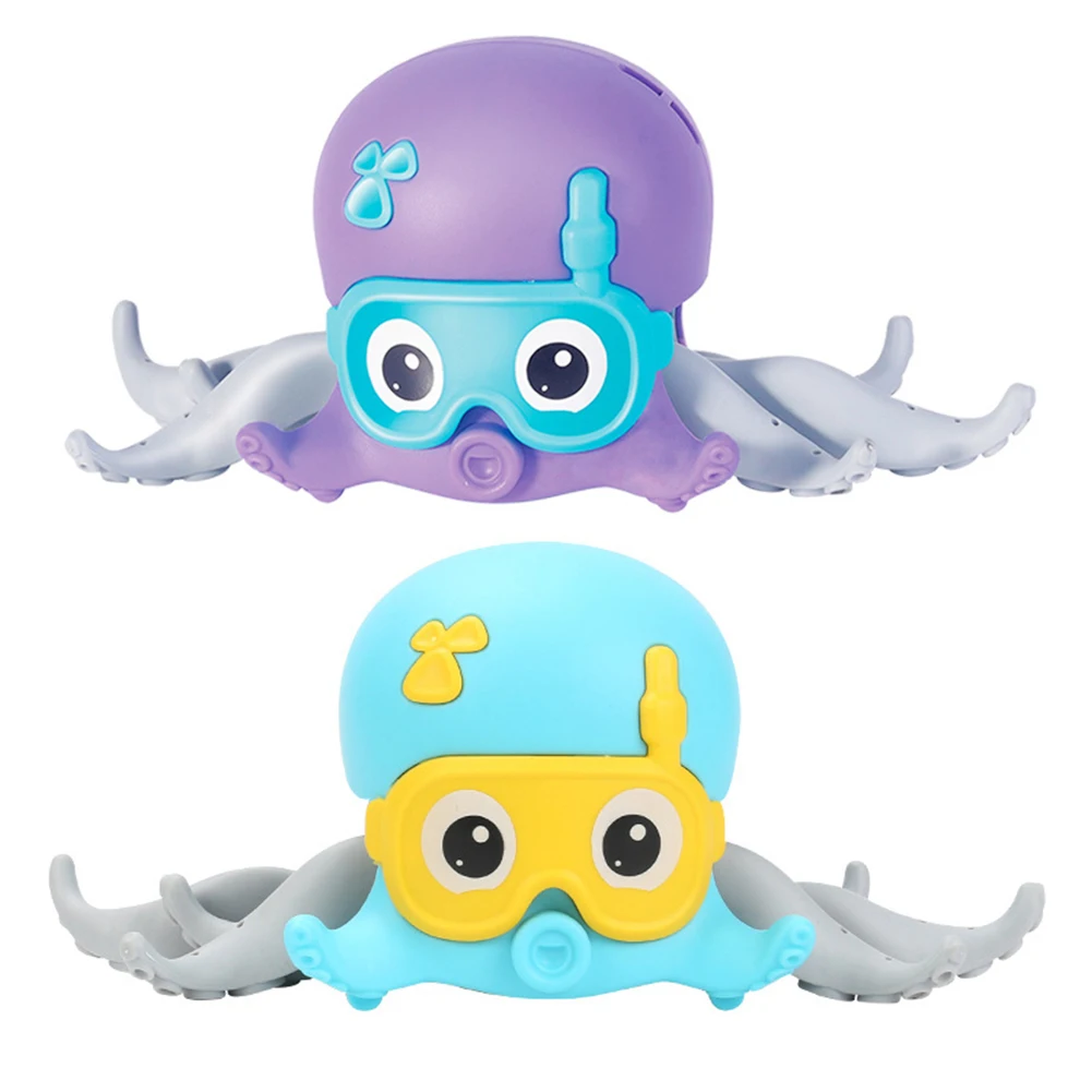 

Kids Octopus Clockwork Rope Pulled Crawl Land Water Toy Dragging Walking Toy with Wind-up Chain Clockwork Baby Bathing Gifts