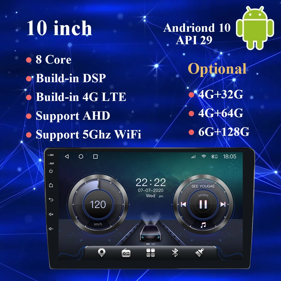 TS10 Android 10.0 2 Din 2.5D 10'' QLED 7862 for Universal Autoradio Multimedia Player for VW Nissan Kia Toyota Skoda Car Stereo
TS10 Android 10.0 2 Din 2.5D 10'' QLED 7862 for Universal Autoradio Multimedia Player for VW Nissan Kia Toyota Skoda Car Stereo