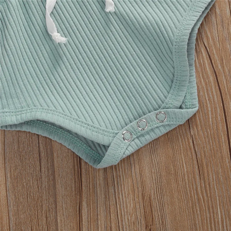 2020 Fashion Baby Boy Sleeveless Romper Toddler Infant Baby Girl Rib-knitted Romper Drawstrings Jumpsuit Newborn Cotton Outfits
2020 Fashion Baby Boy Sleeveless Romper Toddler Infant Baby Girl Rib-knitted Romper Drawstrings Jumpsuit Newborn Cotton Outfits