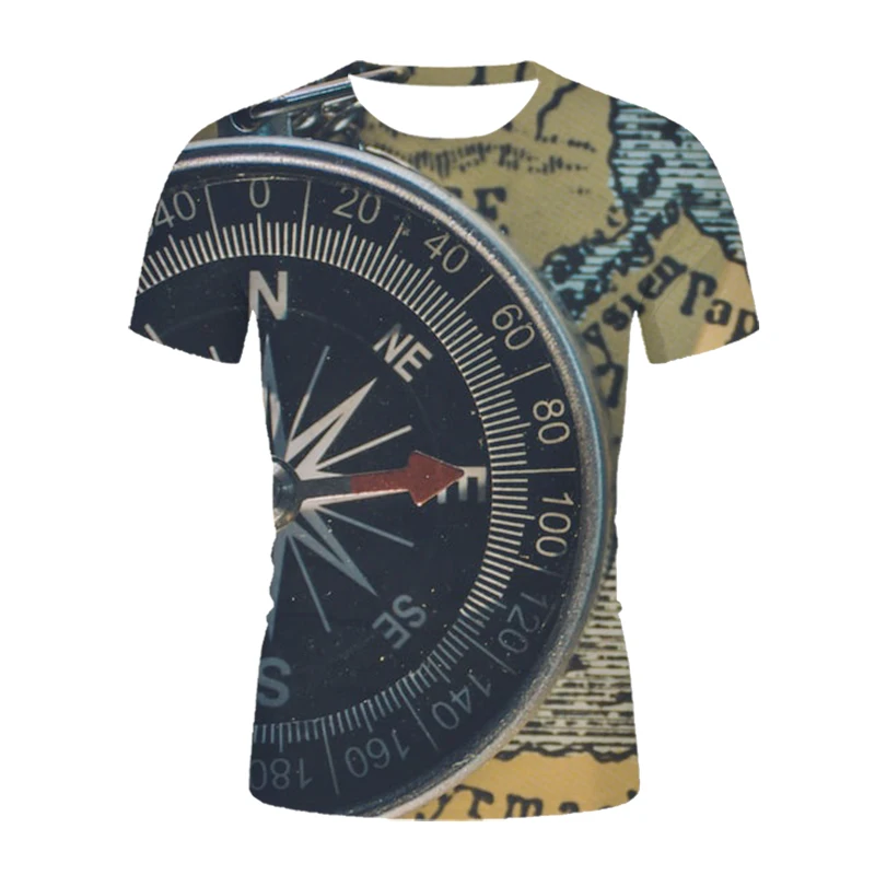Men's Fashion Summer 3D Printing Compass T-shirt Hip Hop Style Large Size T-shirt Cross Style Short Sleeve Clothes
Men's Fashion Summer 3D Printing Compass T-shirt Hip Hop Style Large Size T-shirt Cross Style Short Sleeve Clothes