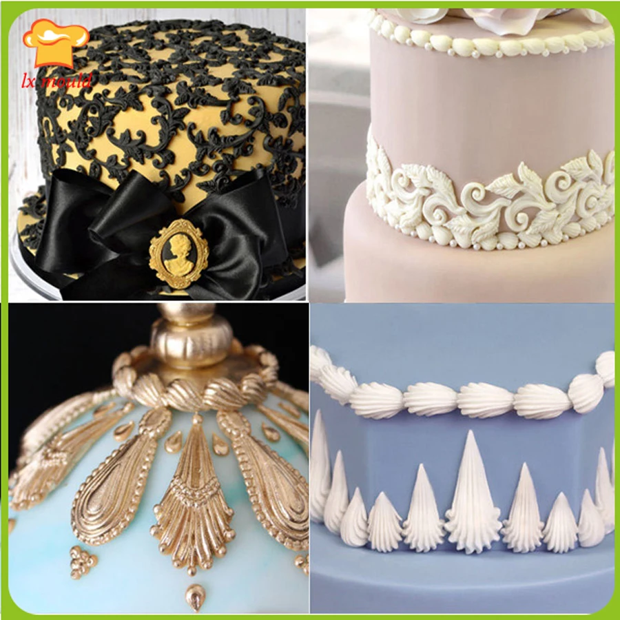 LXYY New inverted sugar silicone molds angel leaf totem shell fringe mould Assembly
LXYY New inverted sugar silicone molds angel leaf totem shell fringe mould Assembly