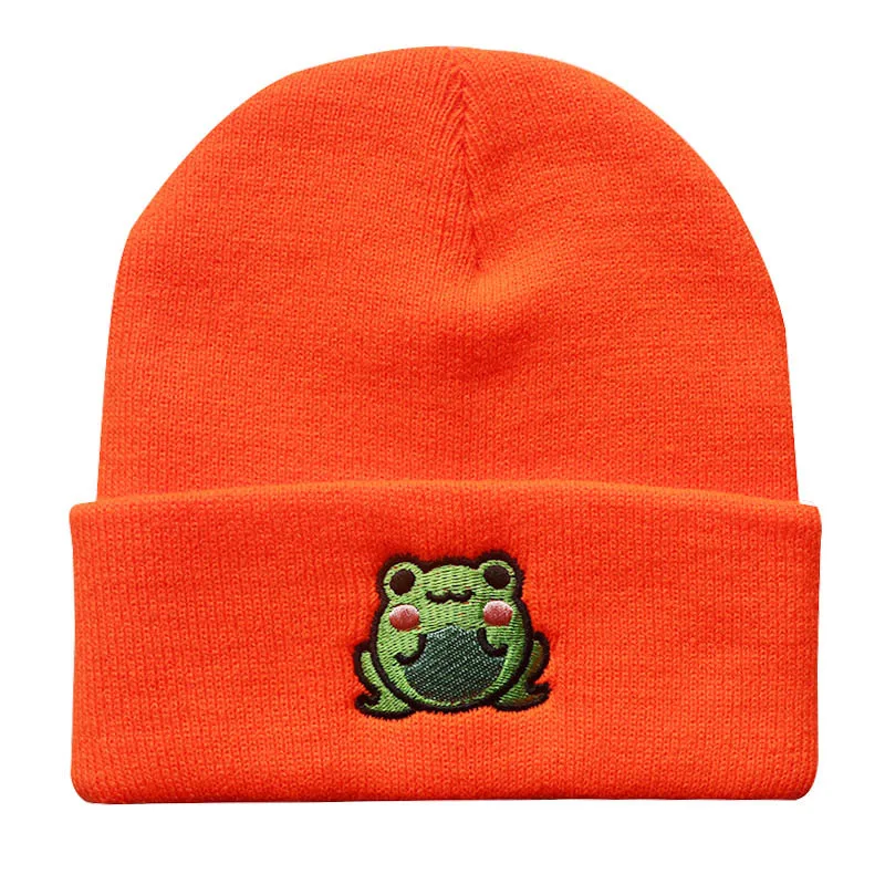 Knitted Cap Winter Warm Beanie froggie Cute Cartoon Animals Men Embroidery Hedging Soft Wool Knit Hat Women Cycling Skiing Cap
Knitted Cap Winter Warm Beanie froggie Cute Cartoon Animals Men Embroidery Hedging Soft Wool Knit Hat Women Cycling Skiing Cap