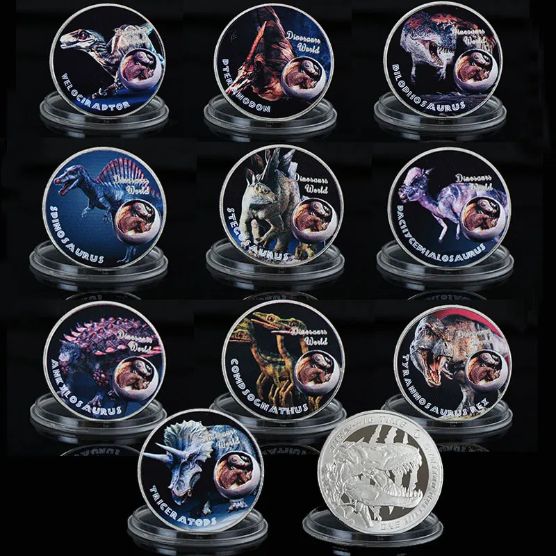 10pcs Dinosaur World Silver Coin Set Collectible 999.9 Silver Plated Metal Coins Art Ornament Festival Souvenir Gifts
10pcs Dinosaur World Silver Coin Set Collectible 999.9 Silver Plated Metal Coins Art Ornament Festival Souvenir Gifts