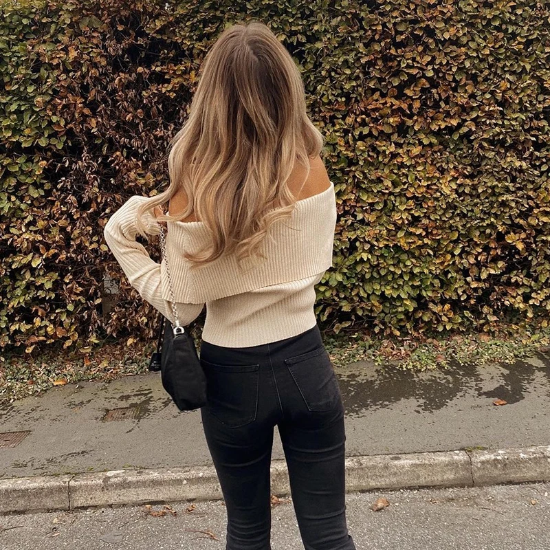 Falling shoulders chic encryption chic fashion rib knit women's autumn and winter long-sleeved long short tops Slim streetwear
Falling shoulders chic encryption chic fashion rib knit women's autumn and winter long-sleeved long short tops Slim streetwear