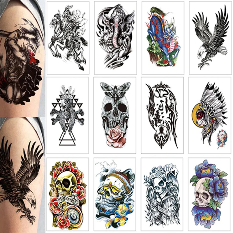 100 Sheets Cool Temporary Tattoo Multi-Style Large Body Back Arm Sleeve Art Handsome Sexy Waterproof Man Woman Stickers
100 Sheets Cool Temporary Tattoo Multi-Style Large Body Back Arm Sleeve Art Handsome Sexy Waterproof Man Woman Stickers