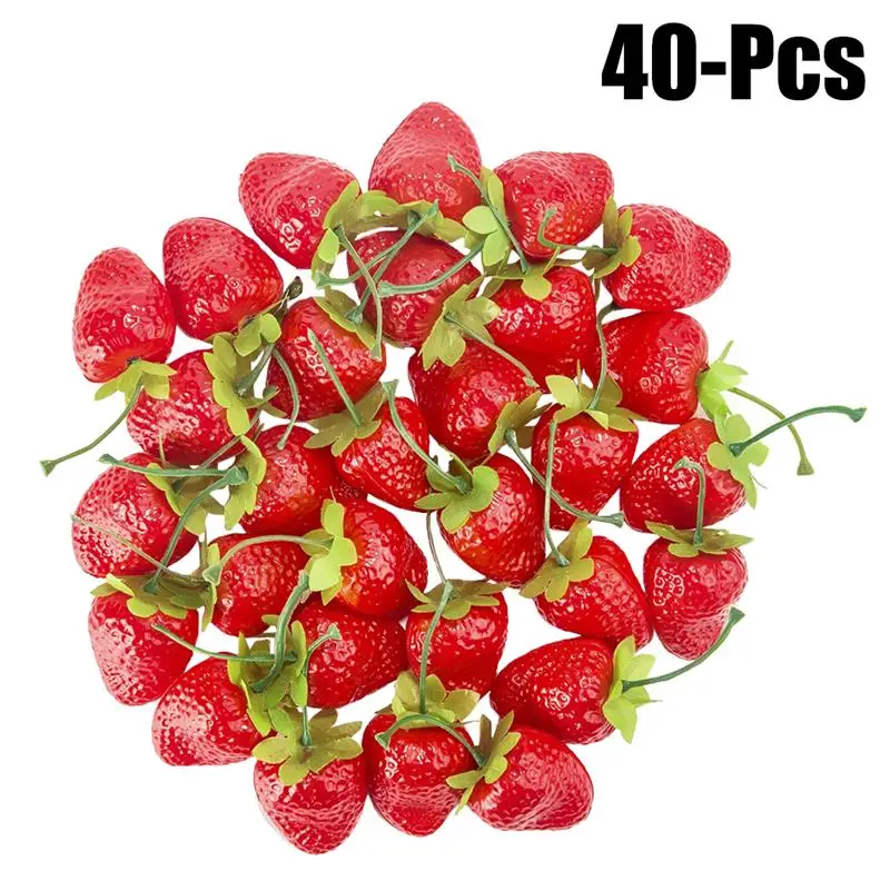 40 Pcs Lifelike Artificial Strawberries Creative Home Decoration Realistic Artificial Fruit DIY Fake Strawberries Decor Supplies
40 Pcs Lifelike Artificial Strawberries Creative Home Decoration Realistic Artificial Fruit DIY Fake Strawberries Decor Supplies