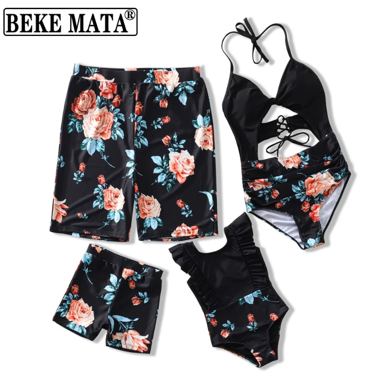 Mom And Daughter Swimwear Mommy And Me Swimsuit Floral Print Family Look Mother Daughter Bikini Suit Father Son Matching Clothes
Mom And Daughter Swimwear Mommy And Me Swimsuit Floral Print Family Look Mother Daughter Bikini Suit Father Son Matching Clothes