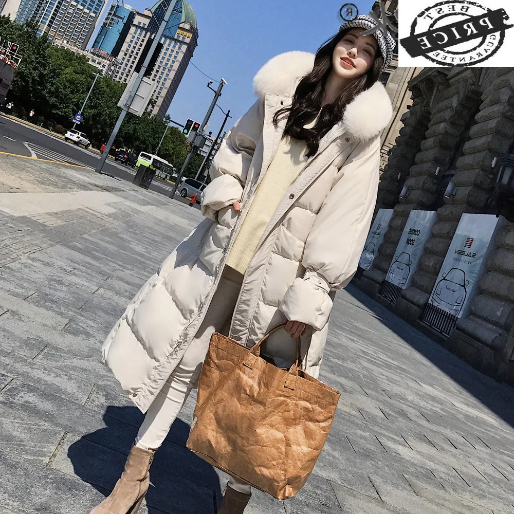 Real Fox Fur Collar Women's Down Jacket Fashion Sweet Princess Sleeves Women Coats Thicken Female Winter Parkas Casaco 161
Real Fox Fur Collar Women's Down Jacket Fashion Sweet Princess Sleeves Women Coats Thicken Female Winter Parkas Casaco 161