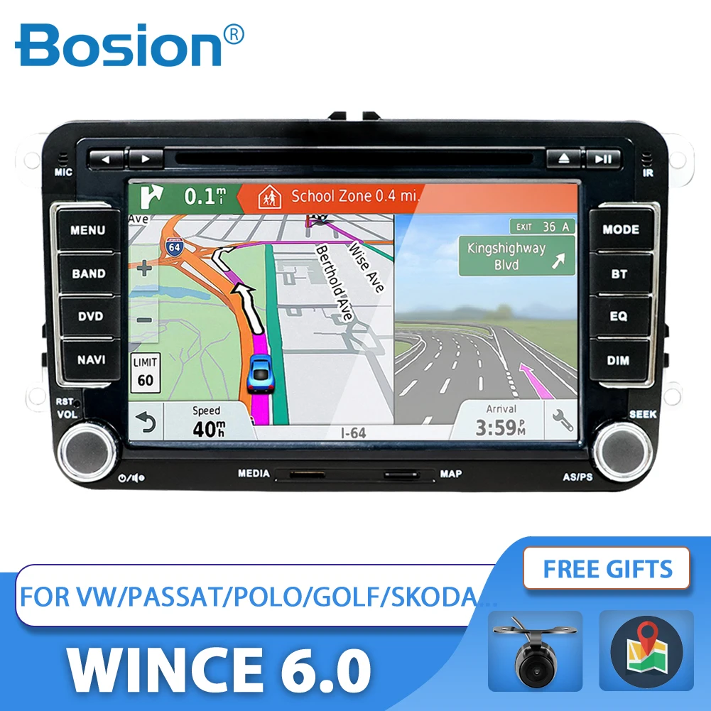 Автомагнитола Bosion 2 din мультимедийный плеер GPS для Volkswagen VW Passat B7 B6 Golf Touran Polo сиденье