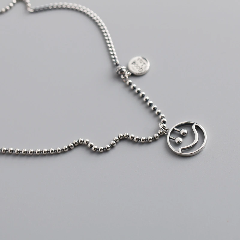Good Luck 925 Sterling Silver Pendant Necklace for Women Happy Expression Old Fashioned Charms Happy Face Necklace Chain Jewelry
Good Luck 925 Sterling Silver Pendant Necklace for Women Happy Expression Old Fashioned Charms Happy Face Necklace Chain Jewelry