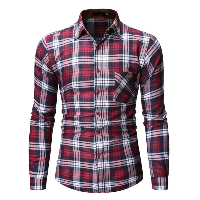 Autumn Men's New Style Casual Plaid Lapel Men's Long-sleeved Shirt Loose European and American Style Design S-XXL
Autumn Men's New Style Casual Plaid Lapel Men's Long-sleeved Shirt Loose European and American Style Design S-XXL