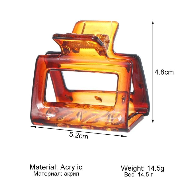 Заколка-краб для волос женская акриловая Заколка-зажим | Украшения и аксессуары