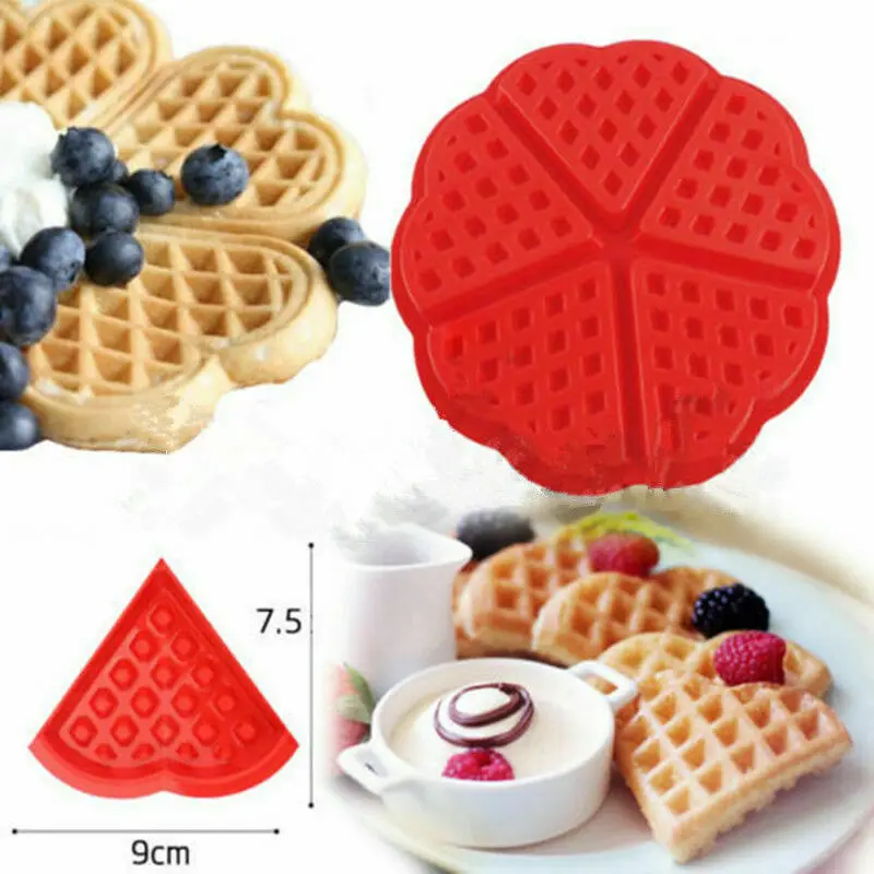 Non-stick Waffle Mold 5-Cavity Cake Chocolate Candy Bakeware Mould Kitchen Oven Baking Tool Silicone mold | Дом и сад