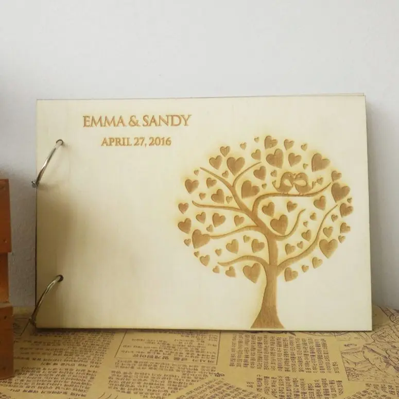 Wedding Tree Pattern Rustic Wooden Guestbook Personalized Wood Wedding Guest Book Engagement Wedding Book for Signature
Wedding Tree Pattern Rustic Wooden Guestbook Personalized Wood Wedding Guest Book Engagement Wedding Book for Signature