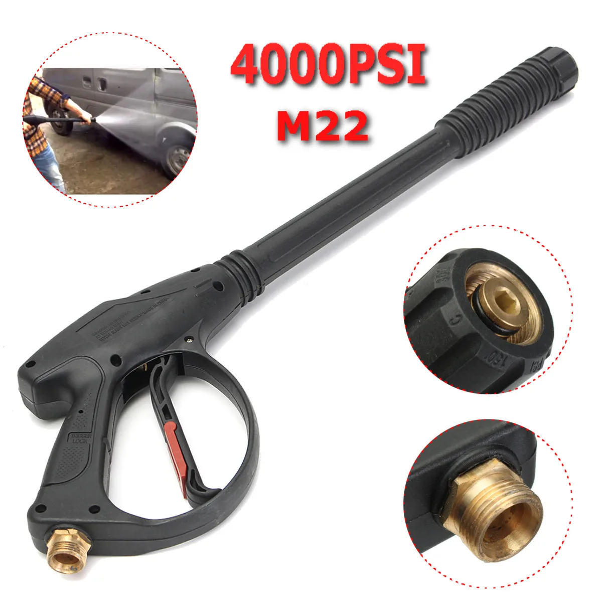 Мощные пистолеты-распылители 4000PSI, бензиновые пистолеты M22 для автомойки высокого давления, поливка газона, сада
Мощные пистолеты-распылители 4000PSI, бензиновые пистолеты M22 для автомойки высокого давления, поливка газона, сада