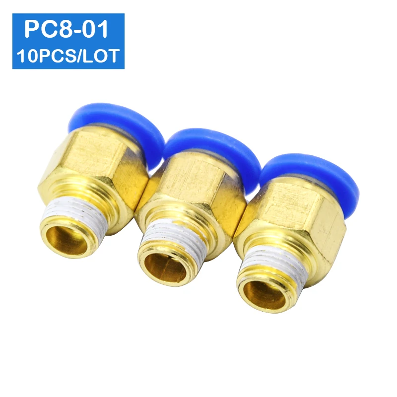 High quality 10pcs a lot BSPT PC8-01, 8mm to 1/8' Pneumatic Connectors male straight one-touch fittings 
High quality 10pcs a lot BSPT PC8-01, 8mm to 1/8' Pneumatic Connectors male straight one-touch fittings