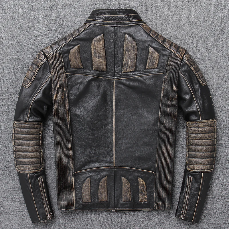 2021 Retro Vintage Black Men Slim Fit Biker's Leather Jacket Plus Size XXXXXL Genuine Cowhide Motorcycle Coat FREE SHIPPING
2021 Retro Vintage Black Men Slim Fit Biker's Leather Jacket Plus Size XXXXXL Genuine Cowhide Motorcycle Coat FREE SHIPPING