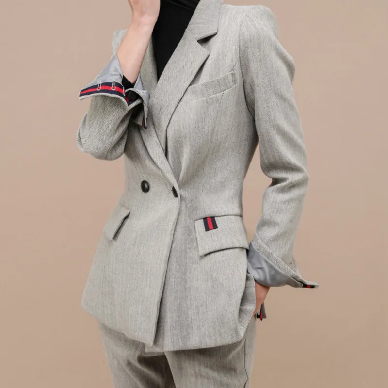 Autumn Winter Formal OL Office Work Two Piece Set Women Double Button Blazer Coat + Pencil Pants Ladies Fashion 2 Piece Set
Autumn Winter Formal OL Office Work Two Piece Set Women Double Button Blazer Coat + Pencil Pants Ladies Fashion 2 Piece Set