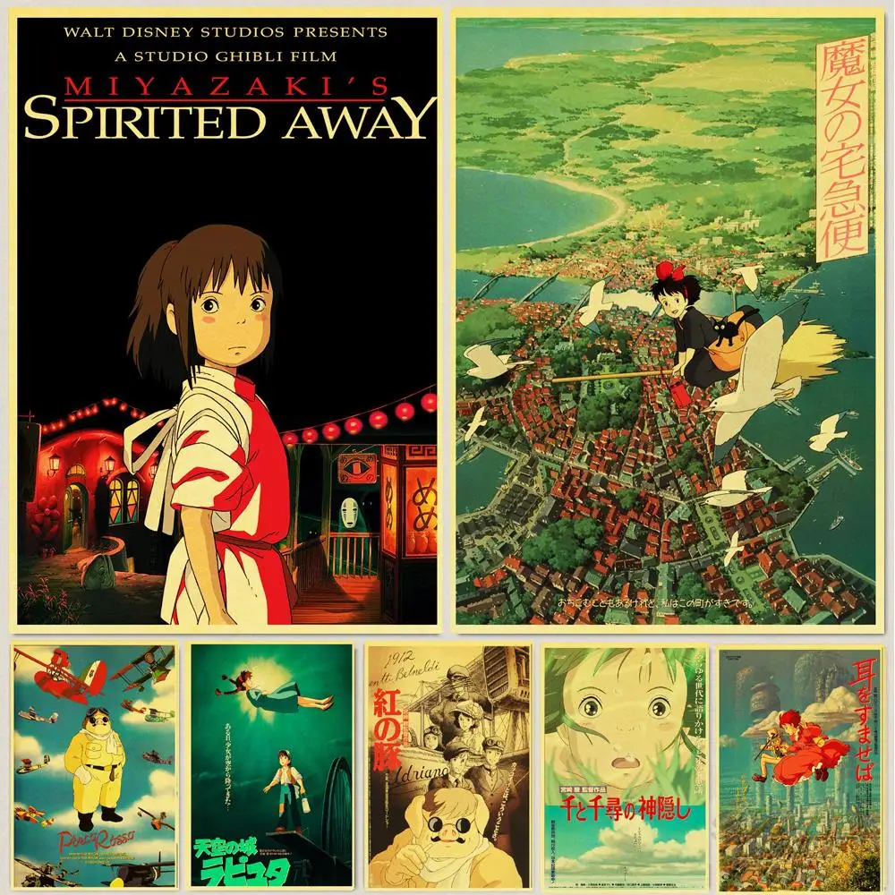 Аниме ретро-постеры Hayao Miyazaki, крафт-бумага, Высококачественная картина для домашнего декора, настенные наклейки, украшение для дома
Аниме ретро-постеры Hayao Miyazaki, крафт-бумага, Высококачественная картина для домашнего декора, настенные наклейки, украшение для дома