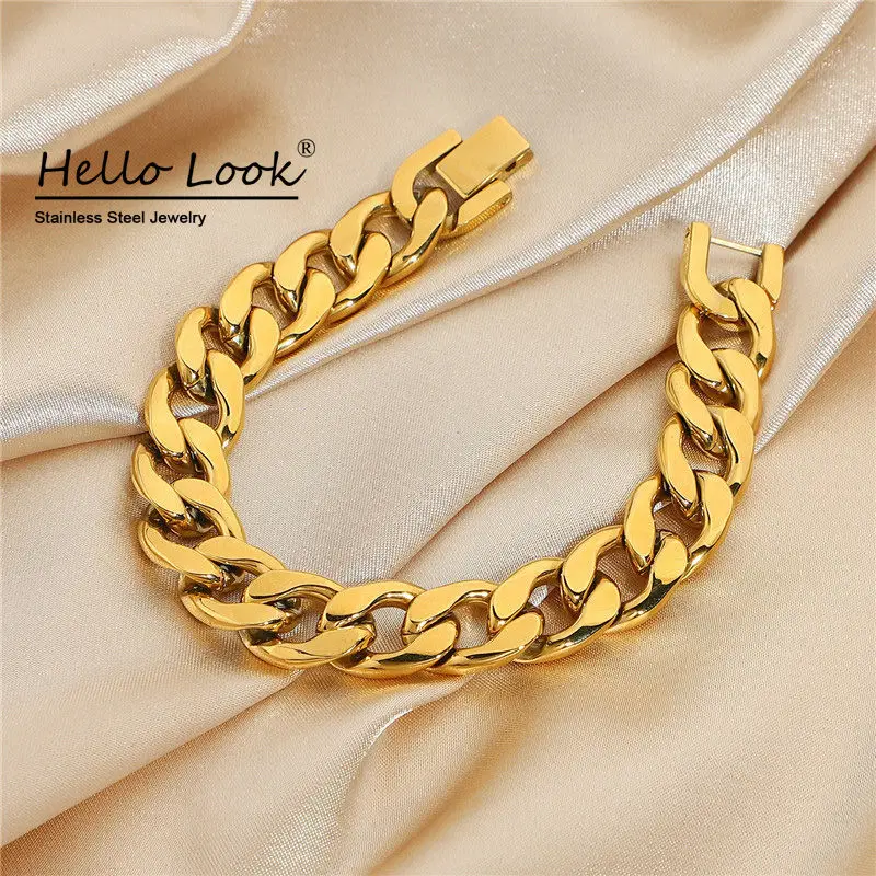 Новый 12 мм Большой кубинский браслет HelloLook из Майами, Женский позолоченный браслет из нержавеющей стали 18 карат в стиле хип-хоп, рок, женские ...
Новый 12 мм Большой кубинский браслет HelloLook из Майами, Женский позолоченный браслет из нержавеющей стали 18 карат в стиле хип-хоп, рок, женские ...