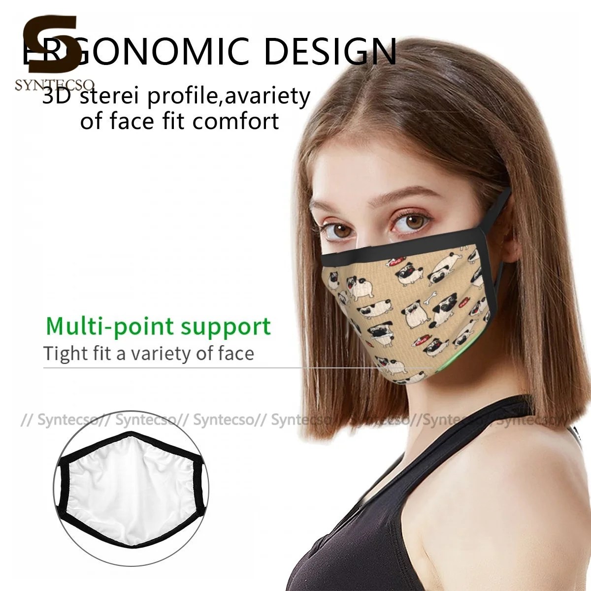 Pug Face Mask Uniques Protection Funny Unisex Cloth Facial Mouth Mask
Pug Face Mask Uniques Protection Funny Unisex Cloth Facial Mouth Mask