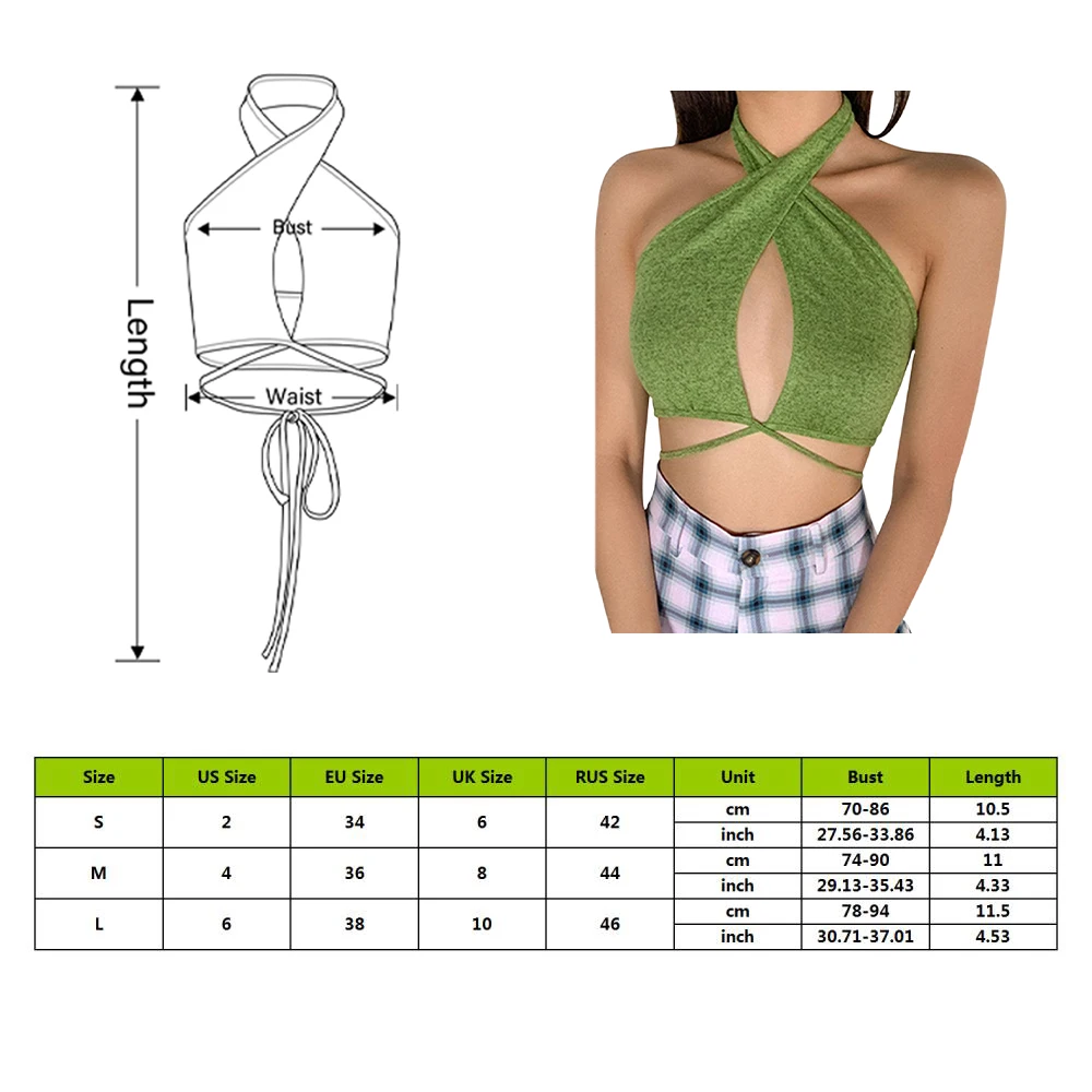 Green Sexy Bandage Halter Crop Tops for Women Sleeveless Backless Club Party Chic Wrap Cropped Top Slim Streetwear
Green Sexy Bandage Halter Crop Tops for Women Sleeveless Backless Club Party Chic Wrap Cropped Top Slim Streetwear