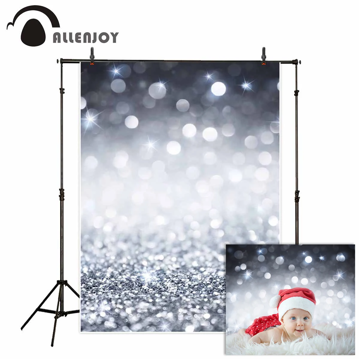 Allenjoy bokeh glitter photophone background silver gray Christmas new year baby photography backdrop photobooth photocall
Allenjoy bokeh glitter photophone background silver gray Christmas new year baby photography backdrop photobooth photocall