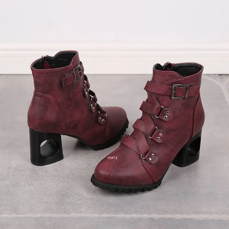 Women Ankle Boots Soft Leather Shoes High Heels Buckle Causal Women Boots Zip Ladies Footwear Women's Boots zapatos para mujer
Women Ankle Boots Soft Leather Shoes High Heels Buckle Causal Women Boots Zip Ladies Footwear Women's Boots zapatos para mujer