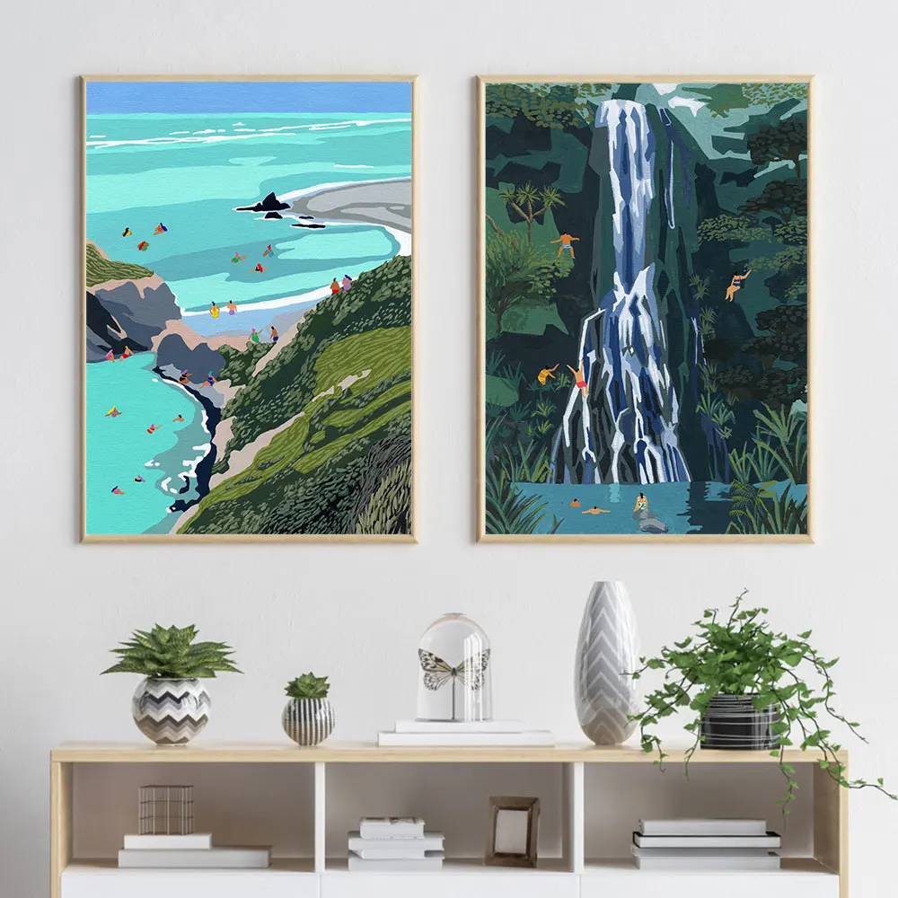 Waterfall Diving Travel Poster Coastal Swimming Nature Art Print Nordic Canvas Painting Modern Wall Picture Living Room Decor
Waterfall Diving Travel Poster Coastal Swimming Nature Art Print Nordic Canvas Painting Modern Wall Picture Living Room Decor