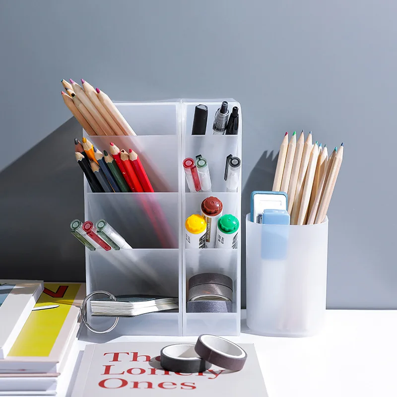 Multi-function 4 Grid Desktop Pen Holder Office School Storage Case Clear White Black Plastic Box Desk Pen Pencil Organizer
Multi-function 4 Grid Desktop Pen Holder Office School Storage Case Clear White Black Plastic Box Desk Pen Pencil Organizer