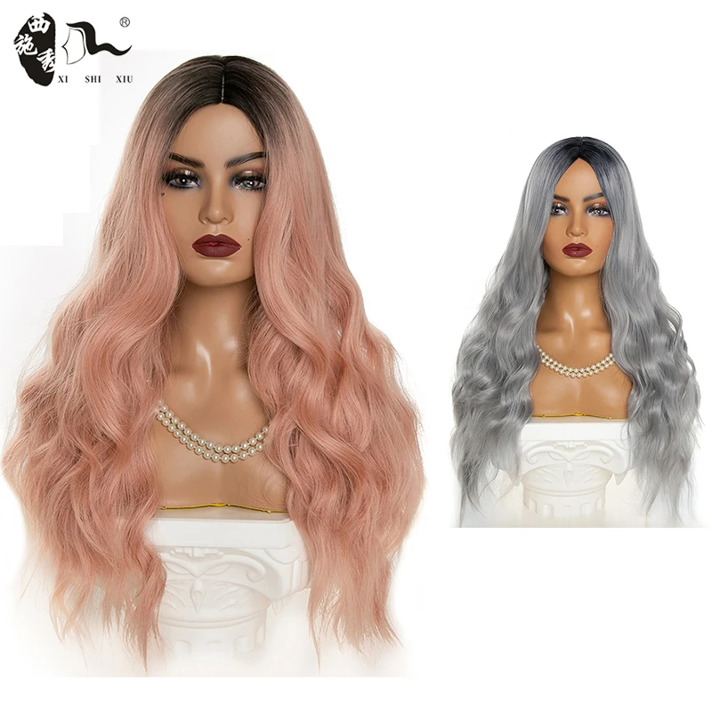 26"Synthetic Long Wavy Dark Root Ombre Pink Cosplay Wigs for Black White Women Colorful Fiber Hair Wigs HighTemperature XISHIXIU
26"Synthetic Long Wavy Dark Root Ombre Pink Cosplay Wigs for Black White Women Colorful Fiber Hair Wigs HighTemperature XISHIXIU
