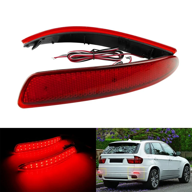 1 Pair Red LED Rear Bumper Reflector Tail Stop Brake Light for-BMW X5 X6 M E70 E71 2006-2013 16475610
1 Pair Red LED Rear Bumper Reflector Tail Stop Brake Light for-BMW X5 X6 M E70 E71 2006-2013 16475610