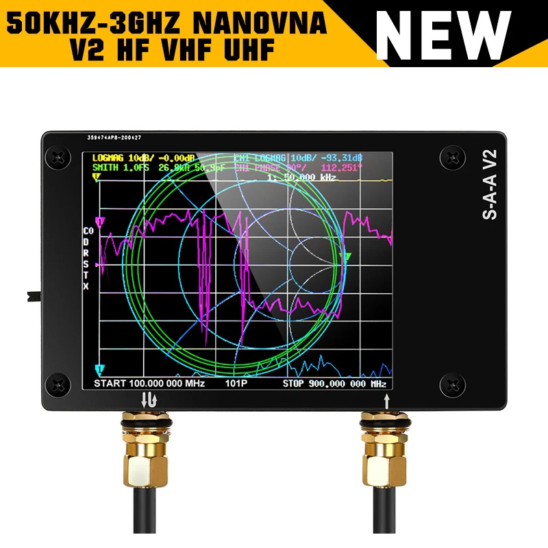 Векторный анализатор сети NanoVNA V2, анализатор S-A-A-2 сети, 10 кгц-3 ГГц, HF, UHF, анализатор антенны, 2021 дюймов
Векторный анализатор сети NanoVNA V2, анализатор S-A-A-2 сети, 10 кгц-3 ГГц, HF, UHF, анализатор антенны, 2021 дюймов