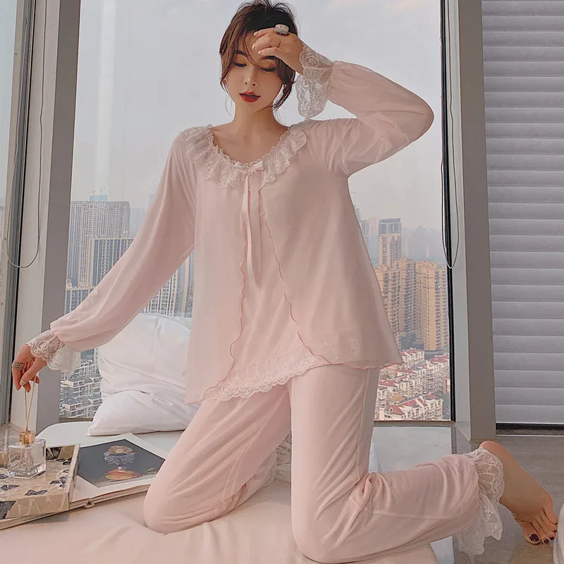 Пижамный комплект Феи из модала, женская одежда для сна с кружевной отделкой, комплект из 2 предметов, рубашка и брюки, Повседневная Домашняя...
Пижамный комплект Феи из модала, женская одежда для сна с кружевной отделкой, комплект из 2 предметов, рубашка и брюки, Повседневная Домашняя...