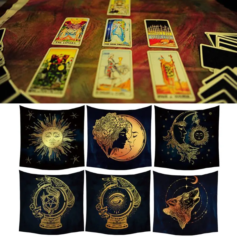 Sun and Moon Psychedelic Wall Tarots Tapestry Altar Tarots Cloth Divination Accessories with Art Chakra Home Decorations
Sun and Moon Psychedelic Wall Tarots Tapestry Altar Tarots Cloth Divination Accessories with Art Chakra Home Decorations