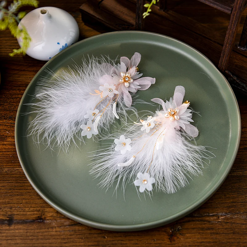 JINJIAN Hanfu headdress feather side clip antique female pair clip hair accessories fairy cute winter furry
JINJIAN Hanfu headdress feather side clip antique female pair clip hair accessories fairy cute winter furry