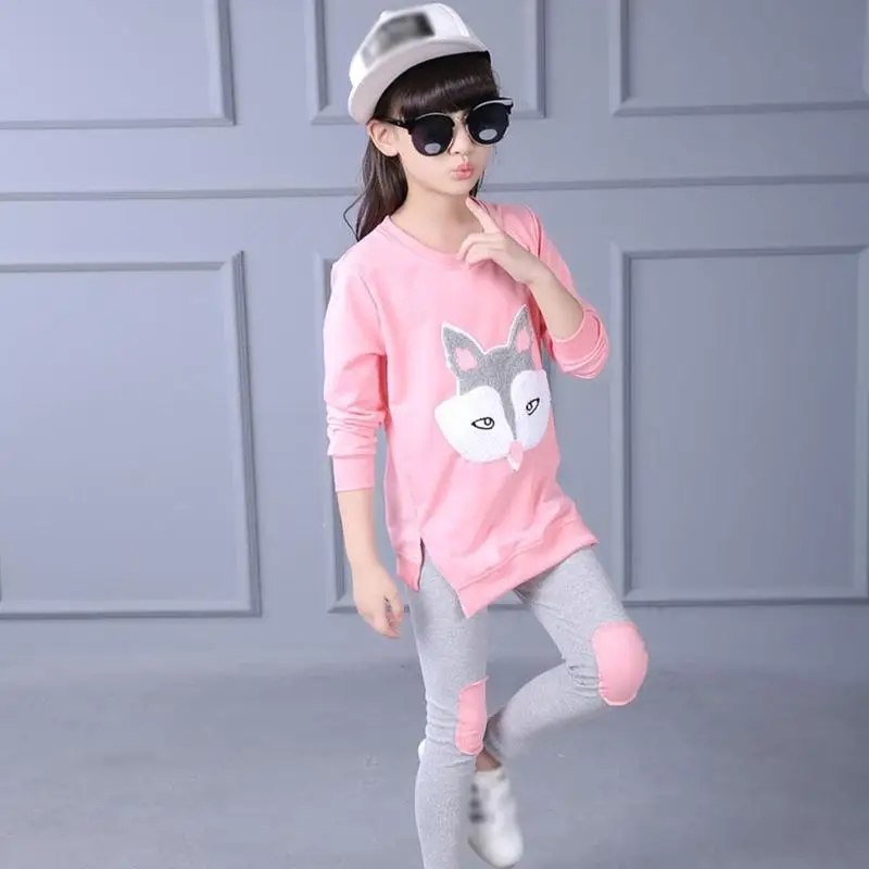 Girls' Sports Suit Spring And Autumn Korean Version Of The Big Children's Long-sleeved Cartoon Fox Leisure Two-piece Suit
Girls' Sports Suit Spring And Autumn Korean Version Of The Big Children's Long-sleeved Cartoon Fox Leisure Two-piece Suit