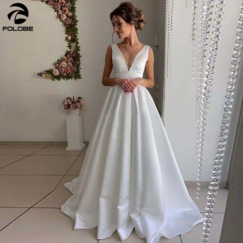 FOLOBE Wedding Evening Dress Sexy V-neck Open Back Zipper Slimming Important Occasions and Wedding Scenes Can Be Customized 
FOLOBE Wedding Evening Dress Sexy V-neck Open Back Zipper Slimming Important Occasions and Wedding Scenes Can Be Customized