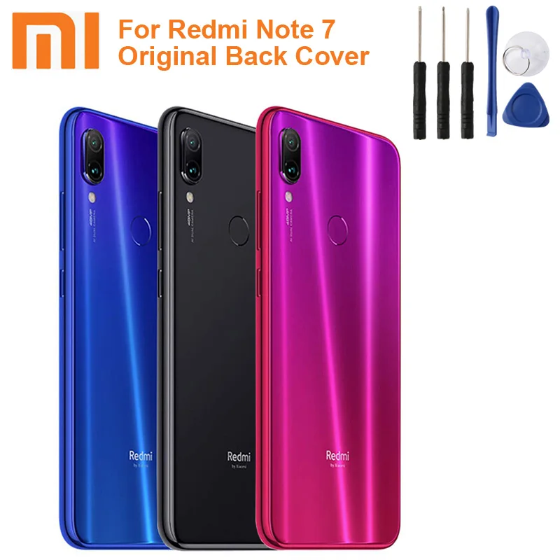 Xiao Mi Xiaomi Оригинальный стеклянный чехол для задней панели батареи Redmi Note7 Note 7