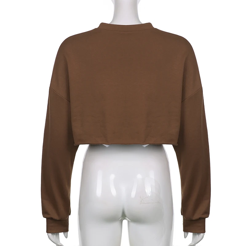 Rapwriter y2k Letter Patchwork Sweatshirt Brown Women Cropped Top Autumn Long Sleeve Casual Pullovers Loose Streetwear Trendy
Rapwriter y2k Letter Patchwork Sweatshirt Brown Women Cropped Top Autumn Long Sleeve Casual Pullovers Loose Streetwear Trendy