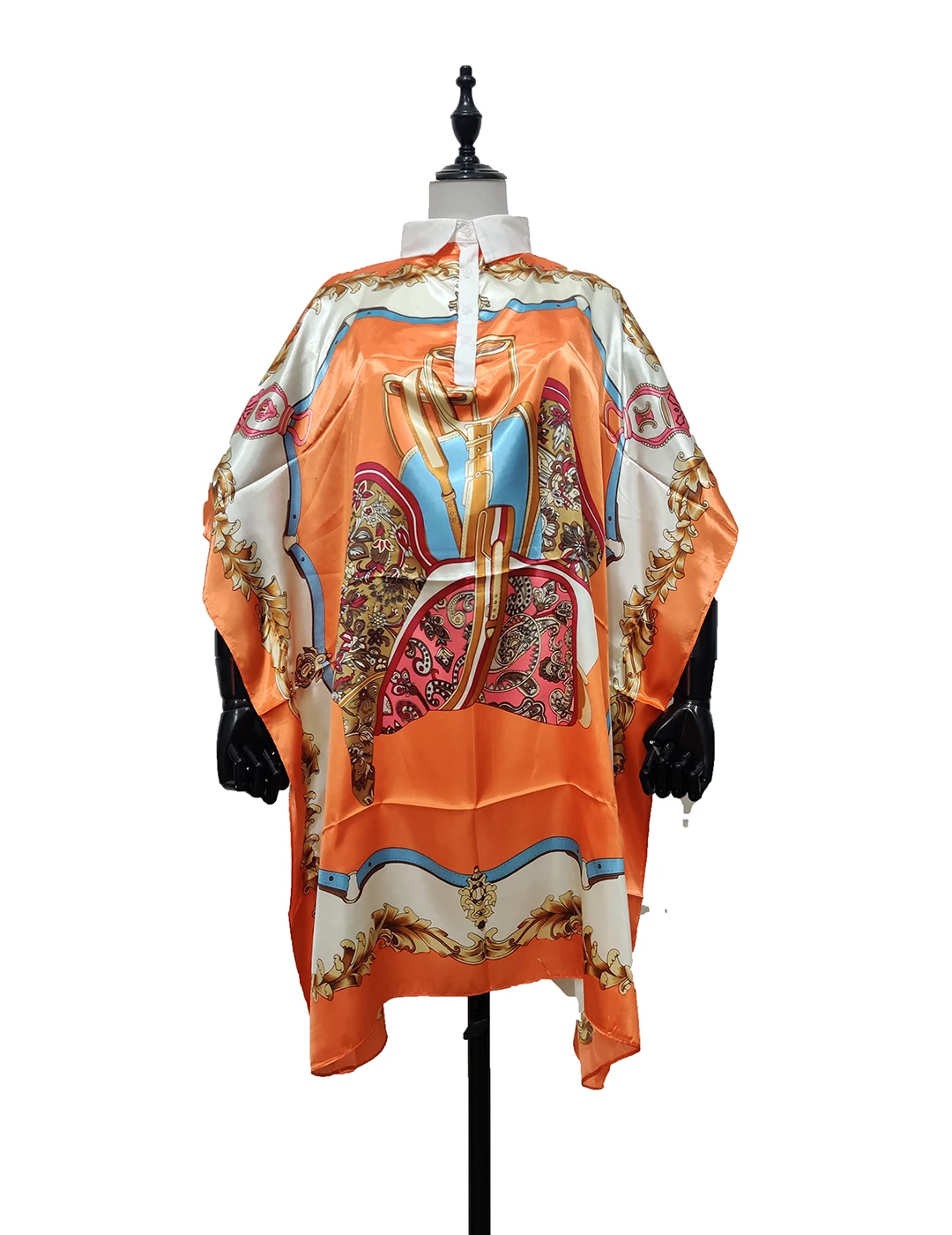 Charming Printed 2021 New High Collar Satin Silk Thailand Summer Blouse Free Size Causal Bohemian Batwing sleeve Kaftan Clothing
Charming Printed 2021 New High Collar Satin Silk Thailand Summer Blouse Free Size Causal Bohemian Batwing sleeve Kaftan Clothing