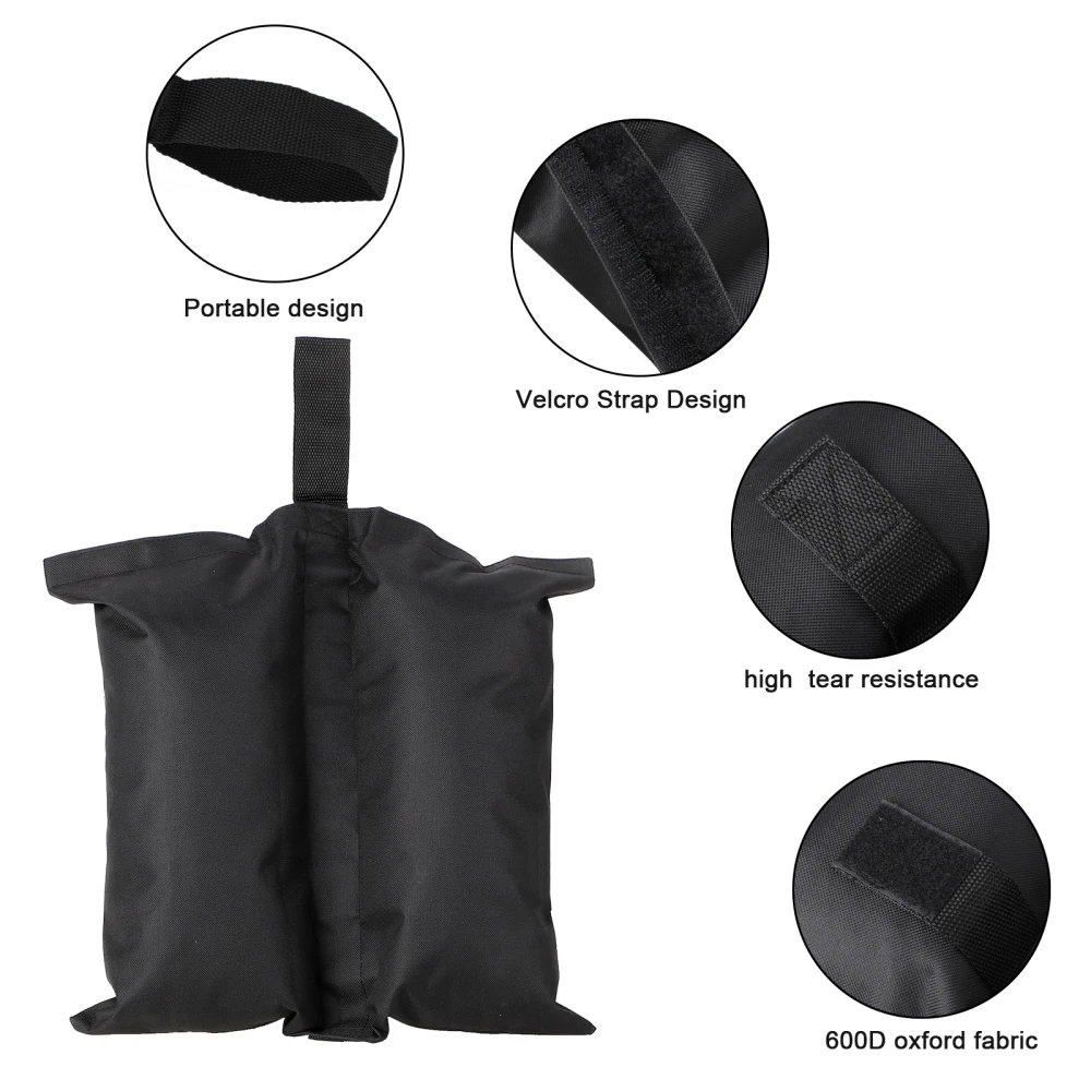 Tent Sandbag Bag Industrial Grade Heavy Duty Multi-functional 4pcs/set Oxford Cloth Black 4PCS Gazebo For Outdoor
Tent Sandbag Bag Industrial Grade Heavy Duty Multi-functional 4pcs/set Oxford Cloth Black 4PCS Gazebo For Outdoor