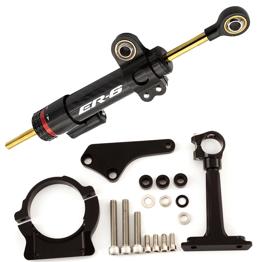 CNC Adjustable Linear Reversed Steering Damper With Bracket Support For Kawasaki ER6N ER6F ER-6N ER-6 2006 2007 2008
CNC Adjustable Linear Reversed Steering Damper With Bracket Support For Kawasaki ER6N ER6F ER-6N ER-6 2006 2007 2008