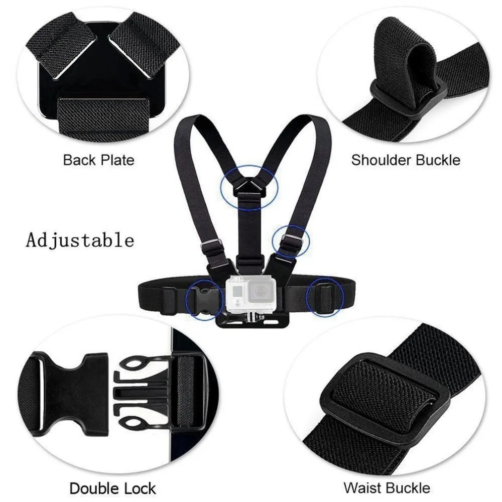 GoPro Accessories Adjustable Chest Mount Harness Chest Strap Belt for GoPro HD Hero 8 7 6 5 4 3+ 3 SJ4000 SJ5000 Sport Camera
GoPro Accessories Adjustable Chest Mount Harness Chest Strap Belt for GoPro HD Hero 8 7 6 5 4 3+ 3 SJ4000 SJ5000 Sport Camera