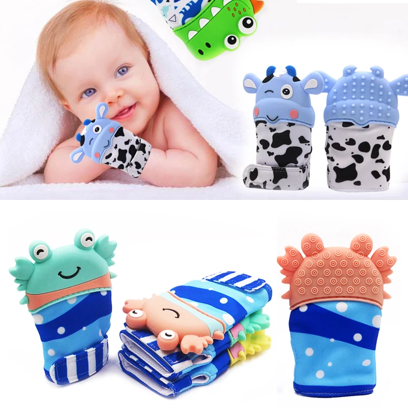 Newborn Baby Gloves Silicone Teether Dinosaur Cow Baby Mitt Teething Mitten Teething Glove Candy Wrapper Sound Teether Baby Toys
Newborn Baby Gloves Silicone Teether Dinosaur Cow Baby Mitt Teething Mitten Teething Glove Candy Wrapper Sound Teether Baby Toys