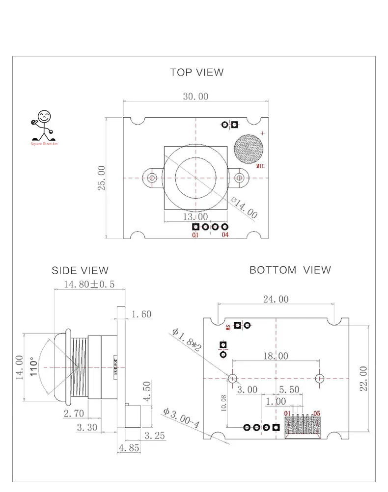 Taidacent 3MP USB 2.0 Camera Module Micro USB CCTV Camera Board OV3660 Free Driver Wide Angle 110/64 Degree FOV
Taidacent 3MP USB 2.0 Camera Module Micro USB CCTV Camera Board OV3660 Free Driver Wide Angle 110/64 Degree FOV