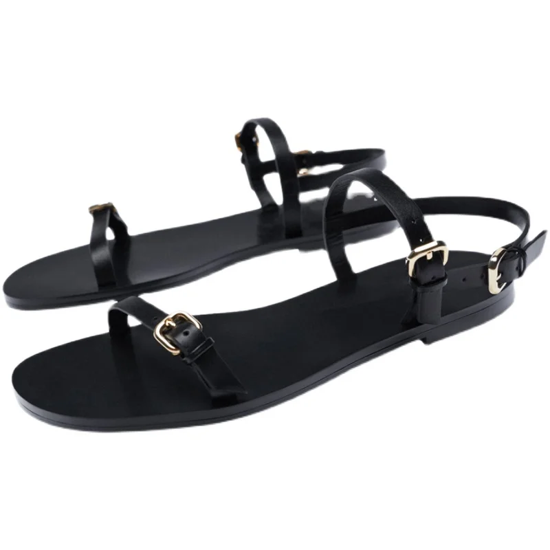 Gladiator Sandals Women Shoes 2021 Summer Genuine Leather Back Strap Black Flats Sandalias Casual Flat With Flip Flops Slippers
Gladiator Sandals Women Shoes 2021 Summer Genuine Leather Back Strap Black Flats Sandalias Casual Flat With Flip Flops Slippers