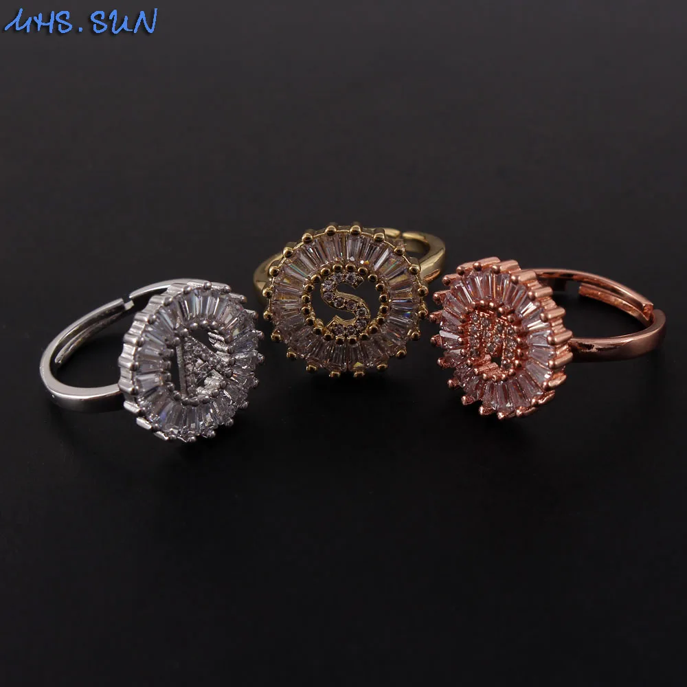MHS.SUN Fashion Cubic Zircon Alphabet Rings Adjustable Elegant Women 26 Letter Jewelry For Party Birthday Gift 1PC Newest
MHS.SUN Fashion Cubic Zircon Alphabet Rings Adjustable Elegant Women 26 Letter Jewelry For Party Birthday Gift 1PC Newest