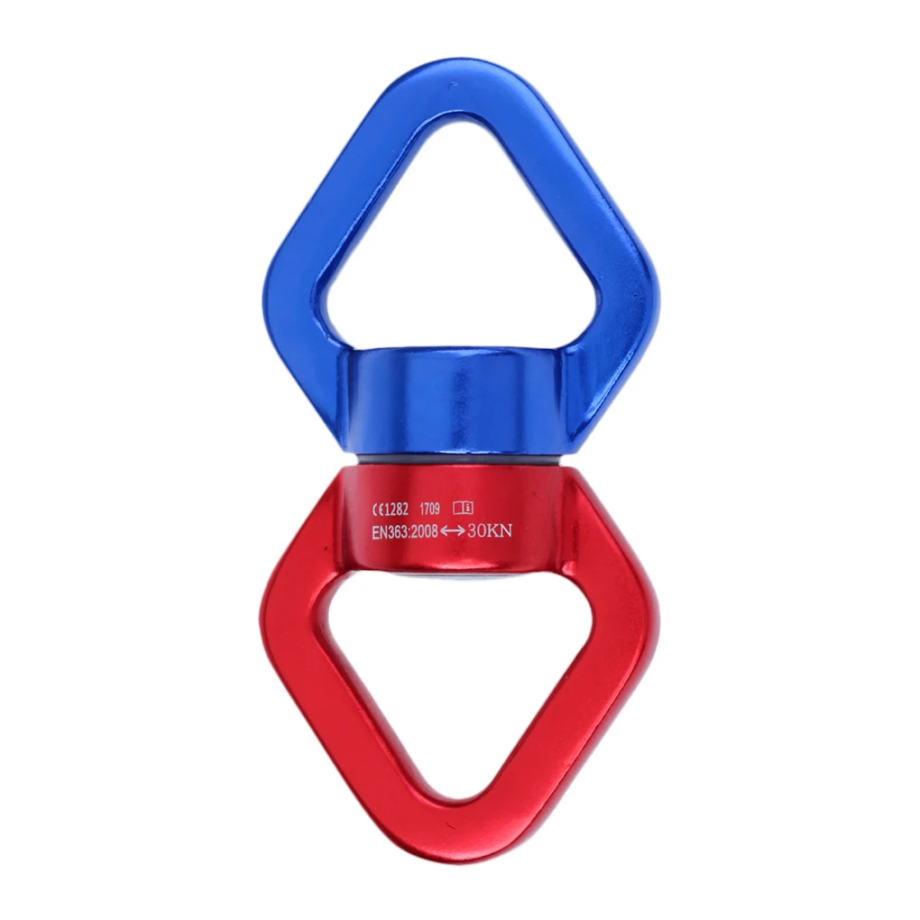 

360 Degree Swivel Rope Connector Gear Mountaineering Spinning Connection Hoop Attachment Rescue Hardware