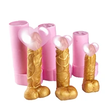 Penis Candle Mold Shaped Silicone Mold Soap 3D Form For Cake Decoration Chocolate Resin Gypsum Candle Sexy Large Male Organ